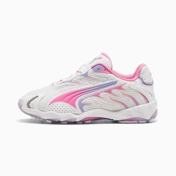 Inhale Sneakers Youth in White/Posie Pink, Size 4.5, Synthetic by PUMA