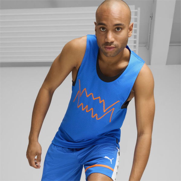 Jaws Core Men's Basketball Tank Top in Ultra Blue/Black, Size 2XL, Polyester by PUMA