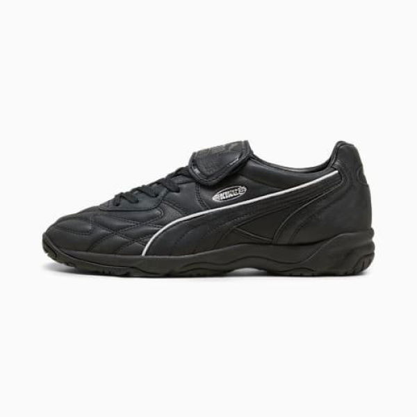 King Indoor Premium Unisex Sneakers in Black/White, Size 5.5 by PUMA Shoes