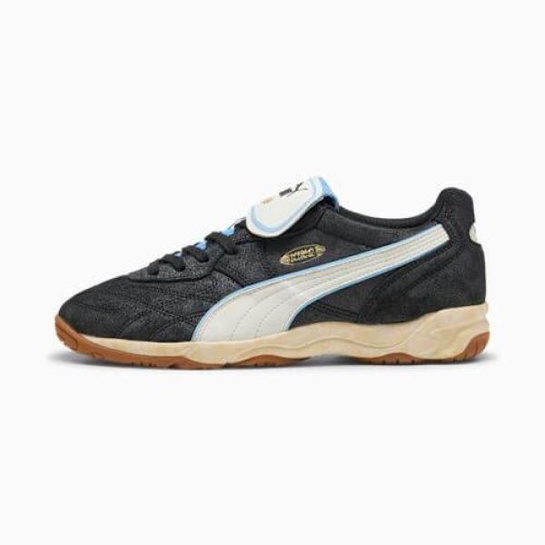 King Indoor Sneakers Unisex in Black/Warm White, Size 8 by PUMA Shoes