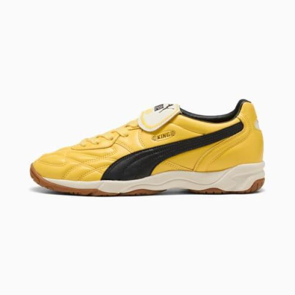 King Indoor Unisex Sneakers in Sunny Yellow/Black, Size 10, Synthetic by PUMA Shoes