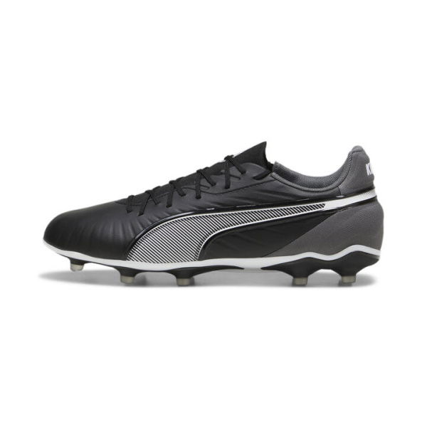 KING MATCH FG/AG Unisex Football Boots in Black/White/Cool Dark Gray, Size 9.5, Textile by PUMA Shoes