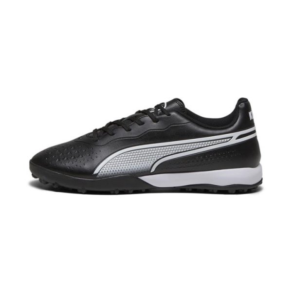 KING MATCH TT Unisex Football Boots in Black/White, Size 9, Synthetic by PUMA Shoes