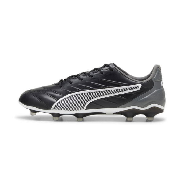 KING PRO FG/AG Unisex Football Boots in Black/White/Cool Dark Gray, Size 11, Textile by PUMA Shoes