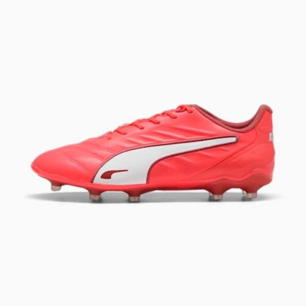 KING PRO FG/AG Women's Football Boots in Glowing Red/White/Red Fire, Size 5.5, Textile by PUMA