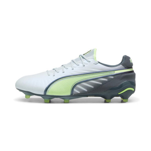 KING ULTIMATE FG/AG Football Boots in Frosted Dew/Fizzy Apple/Gray Skies, Size 5, Textile by PUMA Shoes