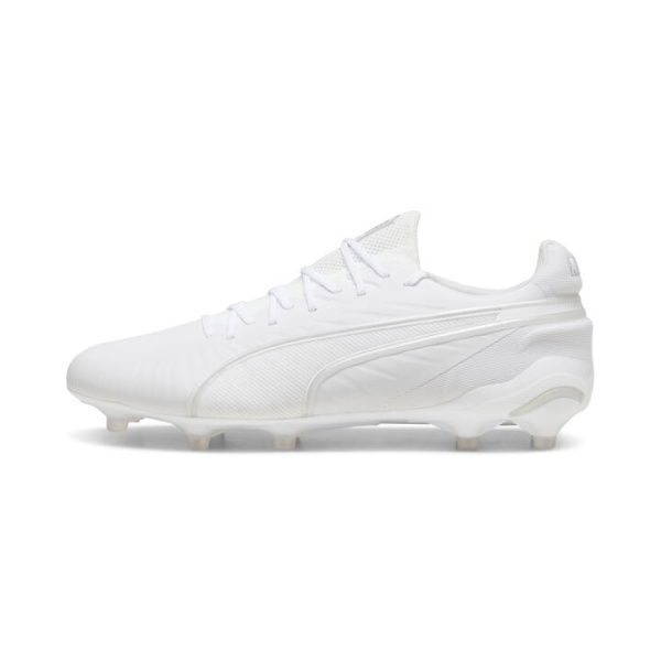 KING ULTIMATE FG/AG Football Boots in White/Silver, Size 4, Textile by PUMA Shoes