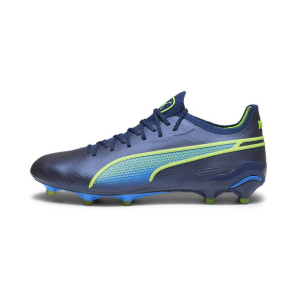 KING ULTIMATE FG/AG Unisex Football Boots in Persian Blue/Pro Green/Ultra Blue, Size 7.5, Textile by PUMA Shoes