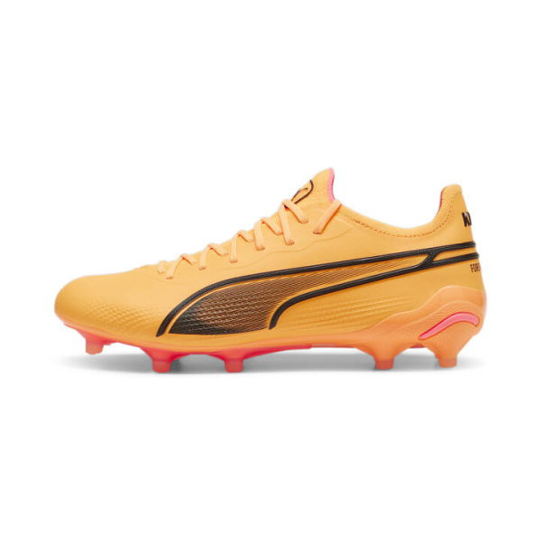 KING ULTIMATE FG/AG Women's Football Boots in Sun Stream/Black/Sunset Glow, Size 10, Textile by PUMA Shoes