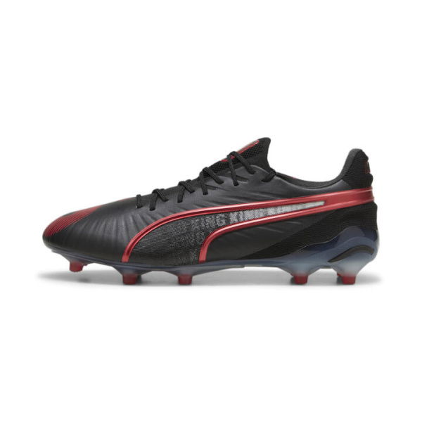 KING ULTIMATE Launch Edition FG/AG Unisex Football Boots in Black/Rosso Corsa, Size 10, Textile by PUMA Shoes