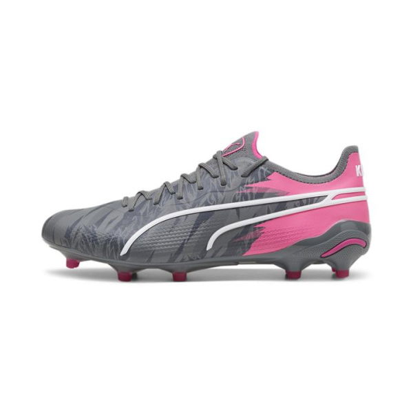 KING ULTIMATE RUSH FG/AG Unisex Football Boots in Cool Dark Gray/Strong Gray/Ravish, Size 9, Textile by PUMA Shoes