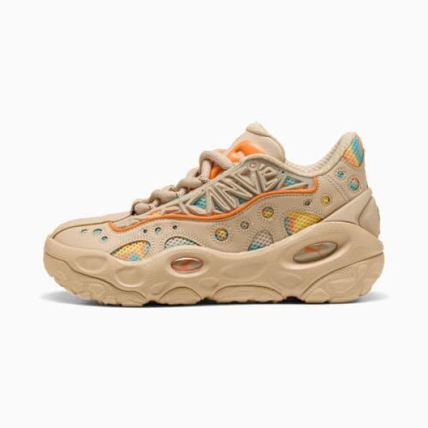 LaFrancÃ© RNR Unisex Sneakers in Light Sand/Orange Glo/Aquatic, Size 8, Textile by PUMA Shoes