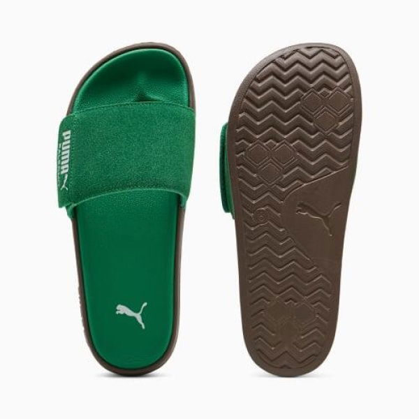 Leadcat 2.0 Palermo Foil Slides Unisex in Archive Green/White/Gum, Size 7, Synthetic by PUMA