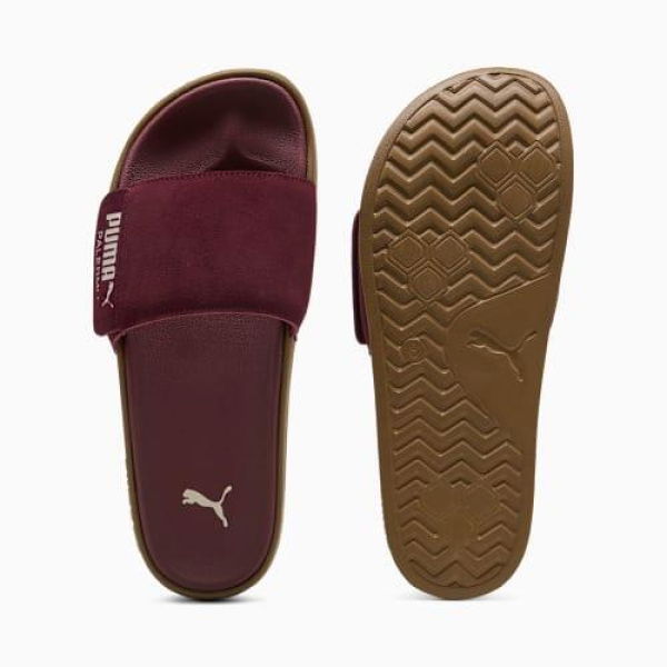 Leadcat 2.0 Palermo Foil Slides Unisex in Ruby Shimmer/Alpine Snow/Gum, Size 5, Synthetic by PUMA