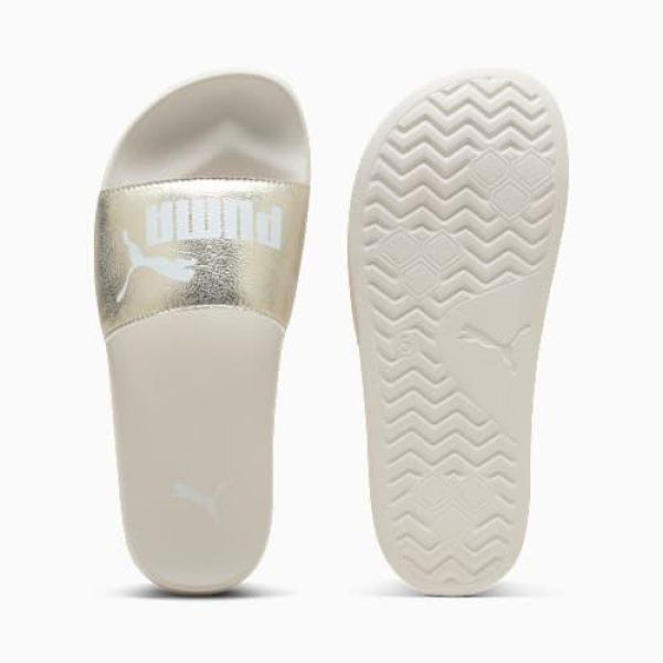 Leadcat 2.0 Women's Metallic Whisper Sandals in Gold/White/Warm White, Size 5, Synthetic by PUMA Shoes
