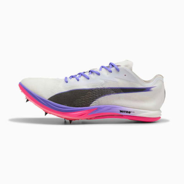 Long Distance NITROâ„¢ Elite 3 DIGITOKYO Track & Field Shoes Unisex in White/Black/Fluro Pink Pes, Size 8 by PUMA Shoes