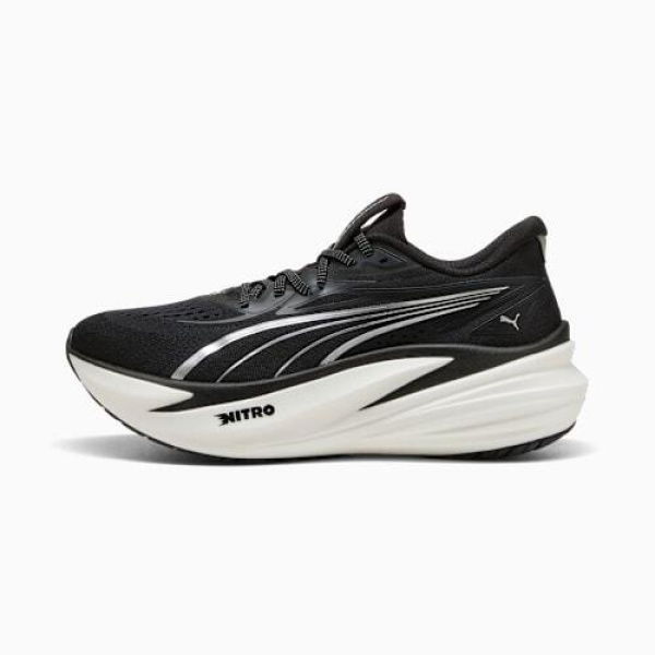 MagMax NITROâ„¢ 2 Running Shoes Men in Black/White, Size 7.5, Textile by PUMA Shoes