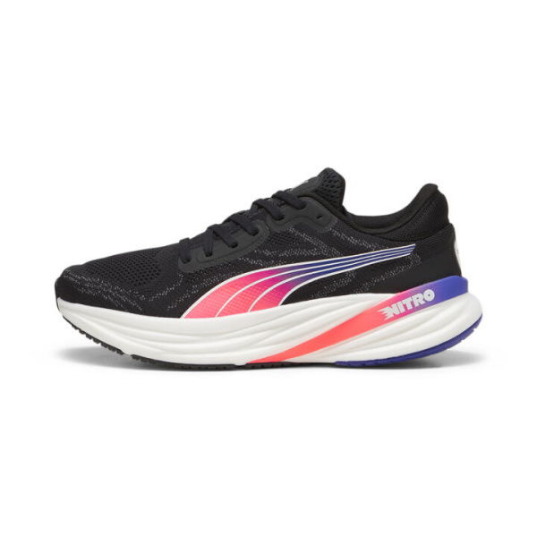 Magnify NITROâ„¢ 2 Men's Running Shoes in Black/Lapis Lazuli/Sunset Glow, Size 7, Synthetic by PUMA Shoes