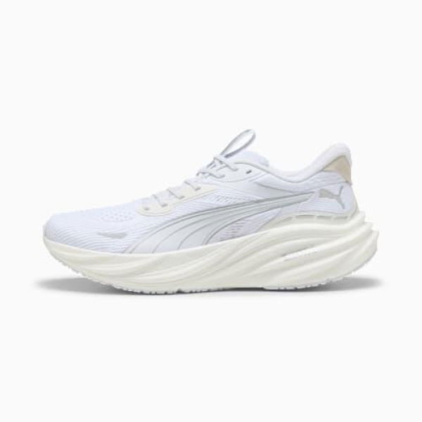 Magnify NITROâ„¢ 3 Running Shoes Men in White/Warm White, Size 8, Synthetic by PUMA Shoes