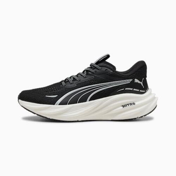 Magnify NITROâ„¢ 3 Running Shoes Women in Black/White, Size 5.5, Synthetic by PUMA Shoes