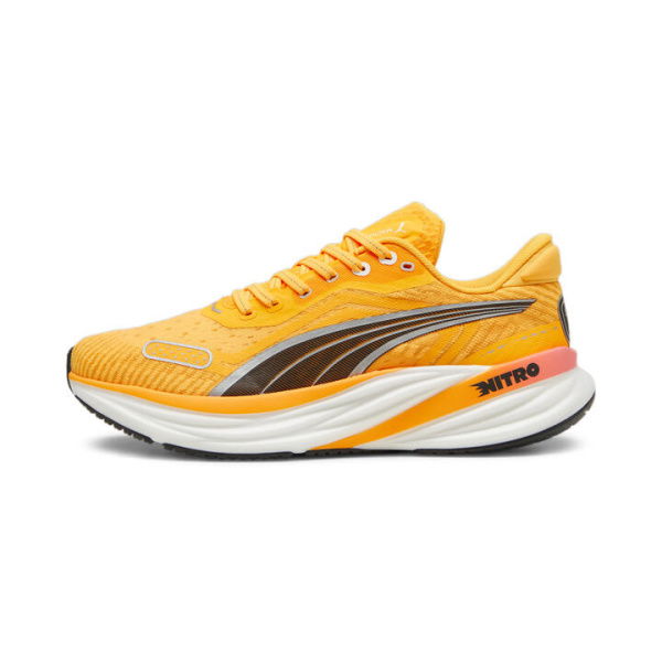 Magnify NITROâ„¢ Tech 2 Men's Running Shoes in Sun Stream/Sunset Glow/White, Size 7.5, Synthetic by PUMA Shoes