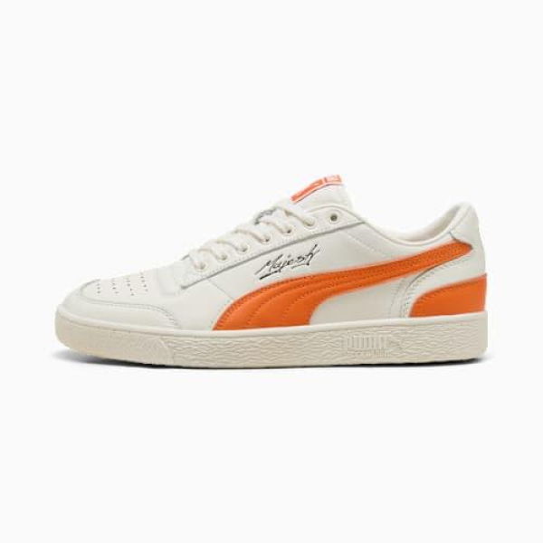 Majesty Unisex Sneakers in Warm White/Orange Poppy, Size 7.5, Textile by PUMA Shoes