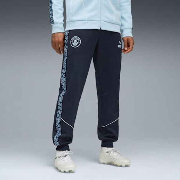 Manchester City KING Men's Anthem Pants in Deep Navy/Team Light Blue, Size Medium, Polyester by PUMA