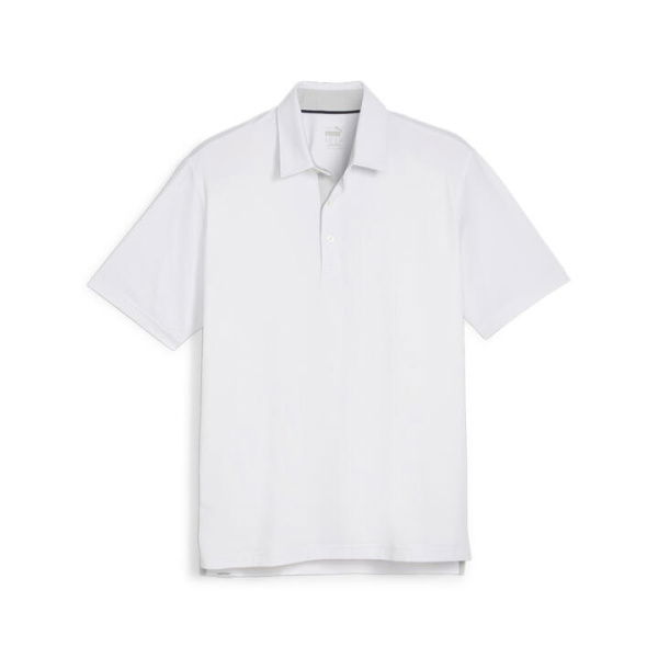 MATTR Brigade Men's Golf Polo Top in White Glow/Ash Gray, Size Small, Polyester/Elastane by PUMA