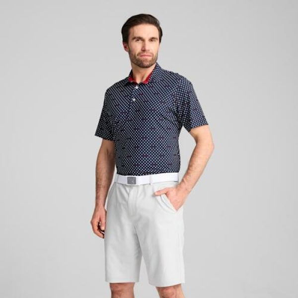 MATTR Burgh Men's Golf Polo Top in Deep Navy/White Glow, Size 2XL by PUMA