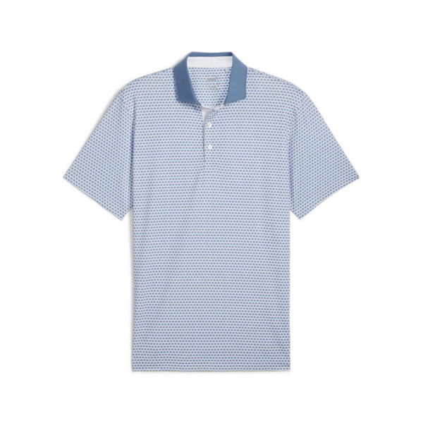 MATTR Century Men's Golf Polo Top in Blue Horizon/Mauved Out, Size Small, Polyester/Elastane by PUMA