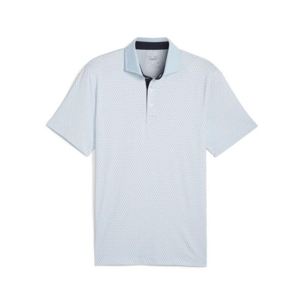 MATTR Century Men's Golf Polo Top in Silver Sky/Deep Navy, Size XL, Polyester/Elastane by PUMA