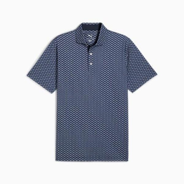 MATTR Lotus Men's Golf Polo Top in Deep Navy, Size Medium by PUMA