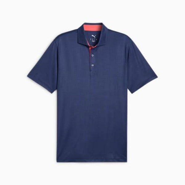 MATTR Tile Men's Golf Polo Top in Blue Crystal/Deep Navy, Size Medium by PUMA