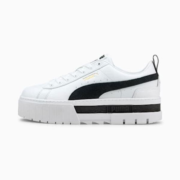 Mayze Sneakers Women in White/Black, Size 5.5, Synthetic by PUMA
