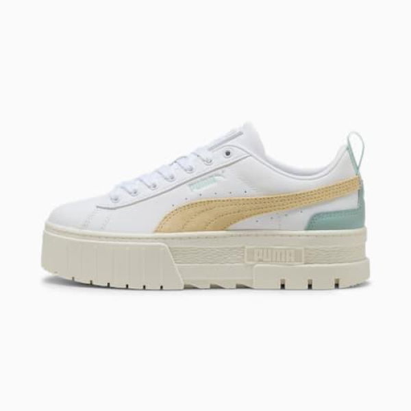 Mayze Sneakers Women in White/Modern Mint, Size 5.5, Synthetic by PUMA