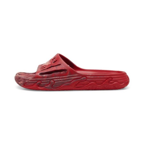 MB.03 Basketball Unisex Slides in For All Time Red/Fluro Peach Pes/Team Regal Red, Size 13, Synthetic by PUMA