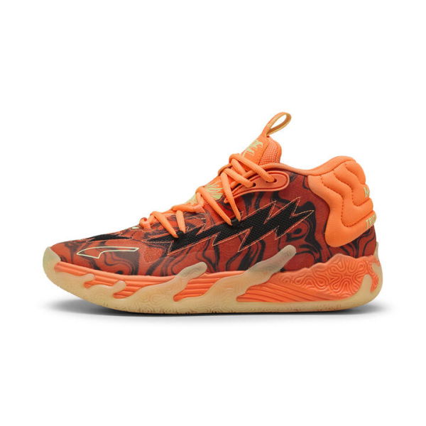 MB.03 Halloween Unisex Basketball Shoes in Fluro Orange Pes/Black, Size 8.5, Synthetic by PUMA Shoes