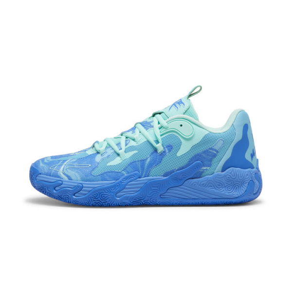 MB.03 Lo Team Unisex Basketball Shoes in Hyperlink Blue/Bright Aqua/Electric Peppermint, Size 9, Synthetic by PUMA Shoes