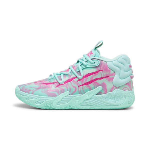 MB.03 Miami Unisex Basketball Shoes in Electric Peppermint/Ravish, Size 11.5, Synthetic by PUMA Shoes