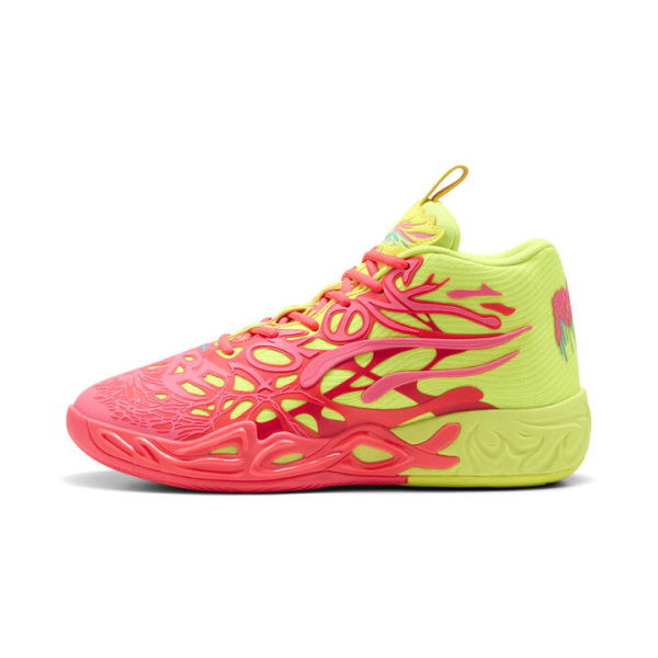 MB.04 1Love Basketball Shoes in Pink Alert/Yellow Alert, Size 9, Synthetic by PUMA Shoes