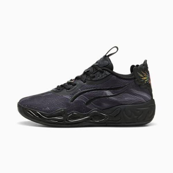 MB.04 Lo Team Basketball Shoes Unisex in Black/Dark Amethyst, Size 16, Synthetic by PUMA Shoes