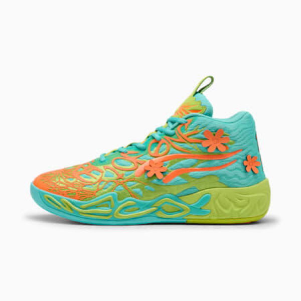 MB.04 Scooby Doo Basketball Shoes in Aquatic/Lime Smash/Heat Fire, Size 6, Synthetic by PUMA Shoes