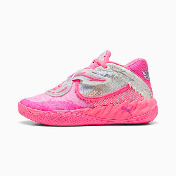 MB.05 World Tour Unisex Basketball Shoes in Sun Struck/Pure Magenta, Size 16 by PUMA Shoes