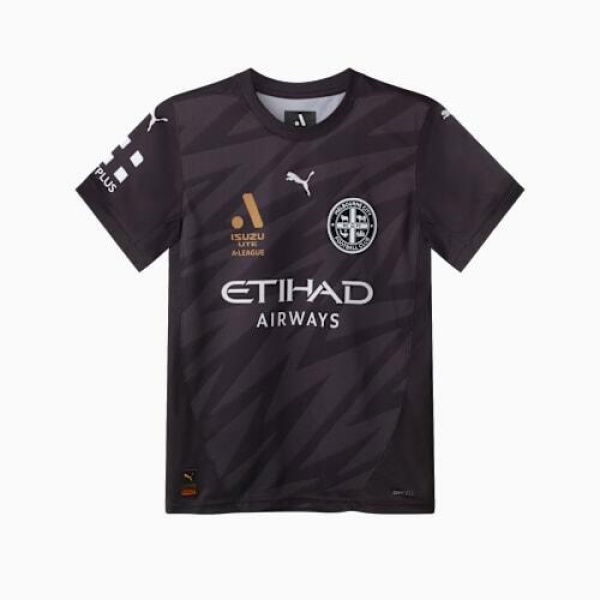 Melbourne City FC 2026 Men's Replica Away Jersey Shirt in Black/White/Fcmc, Size Large by PUMA