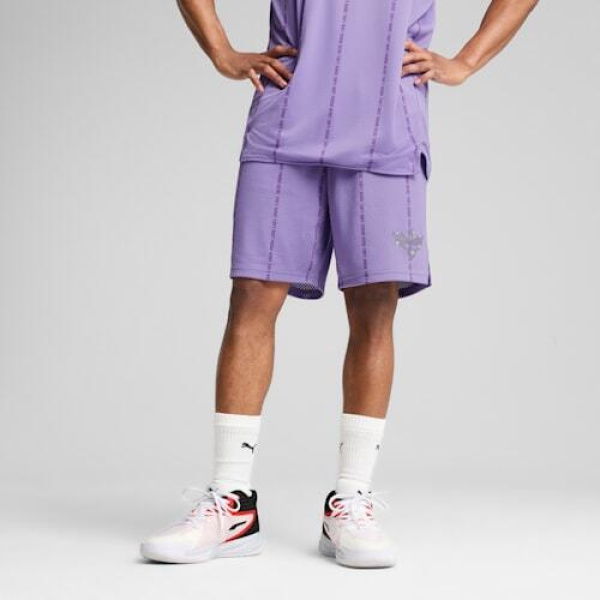 Melo Alwayz On 1 7 Basketball Men's Shorts in Lavender Alert, Size Large, Polyester by PUMA