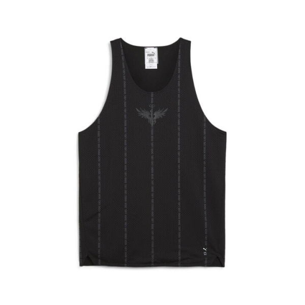 Melo Alwayz On Men's Basketball Tank Top in Black, Size Medium, Polyester by PUMA