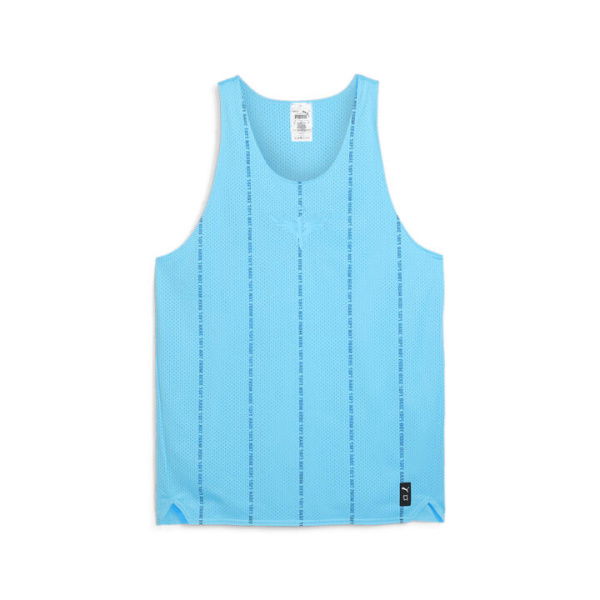 Melo Alwayz On Men's Basketball Tank Top in Bright Aqua, Size 2XL, Polyester by PUMA