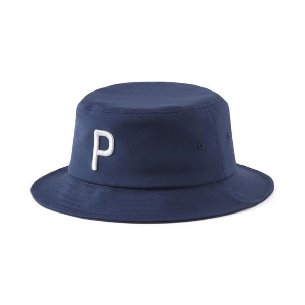 Men's P Bucket Hat in Navy Blazer, Size S/M, Polyester by PUMA