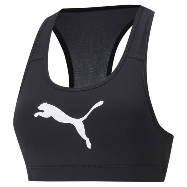 Mid 4Keeps Graphic Women's Training Bra in Black/White Cat, Size Large, Polyester/Elastane by PUMA