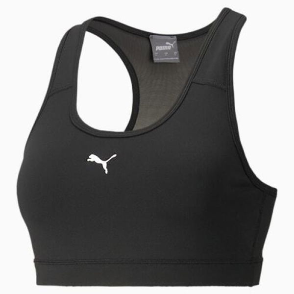 Mid Impact 4Keeps Women's Training Bra in Black/Small Cat, Size Medium, Polyester/Elastane by PUMA